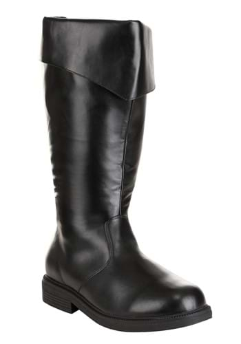 Click Here to buy Tall Black Mens Costume Boots | Adult Costume Boots from HalloweenCostumes, CDN Funds & Shipping