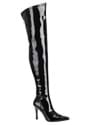 Womens Black Patent Over the Knee Boots