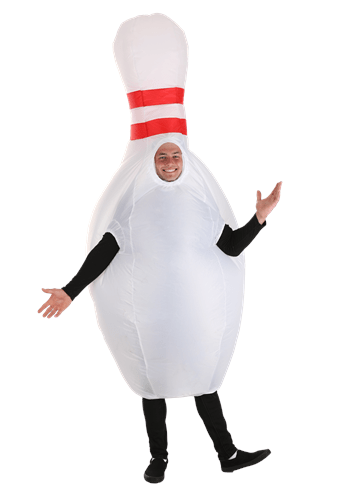 Click Here to buy Inflatable Bowling Pin Adult Costume from HalloweenCostumes, CDN Funds & Shipping