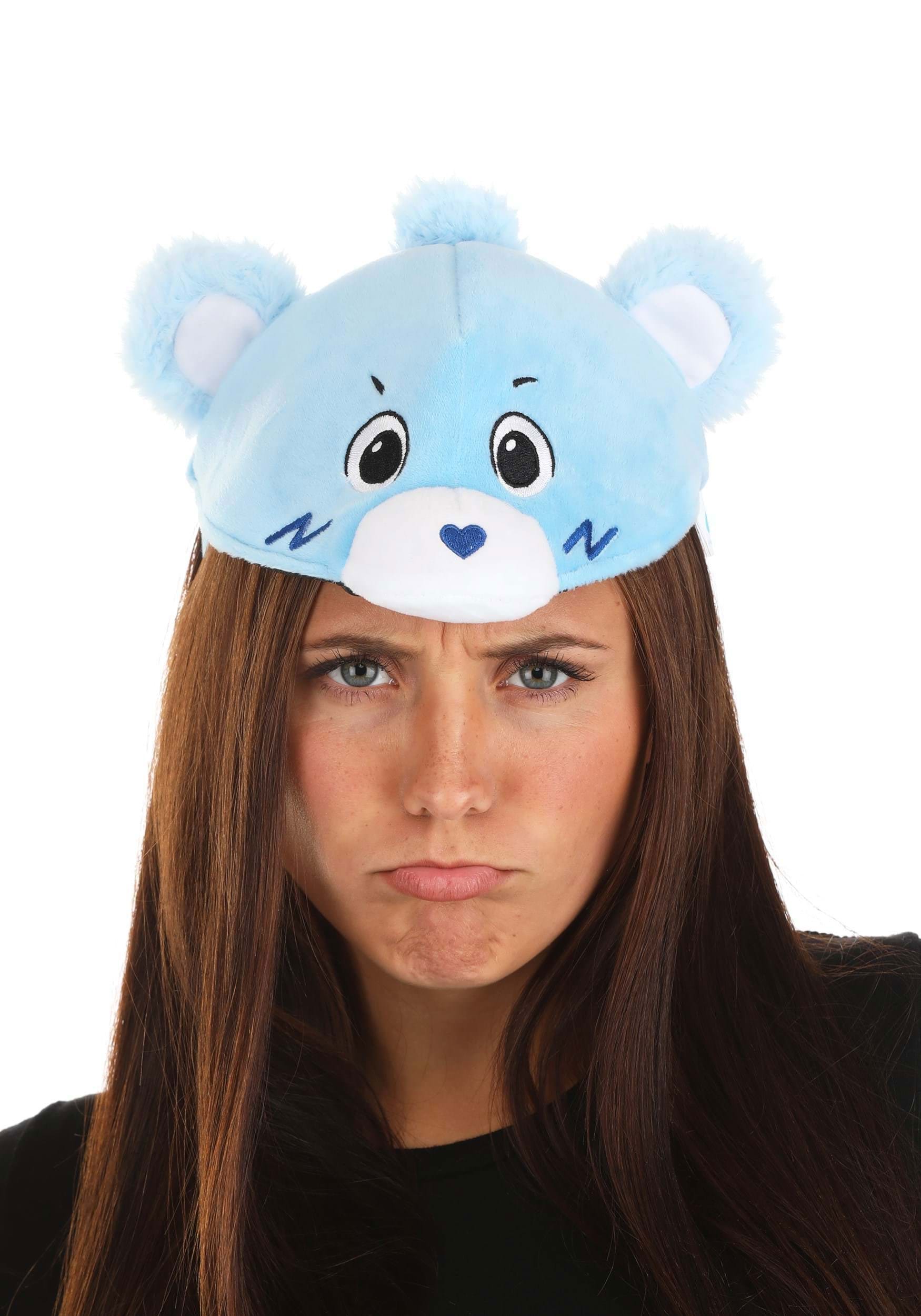 Blue Grumpy Bear Soft Headband