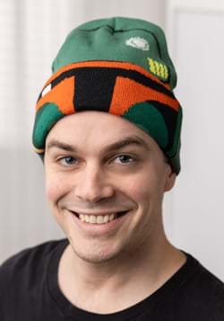 BOBA FETT BIG FACE ROLL DOWN INTARSIA BEANIE