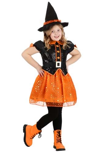 Click Here to buy Pumpkin Patch Witch Kids Costume from HalloweenCostumes, CDN Funds & Shipping