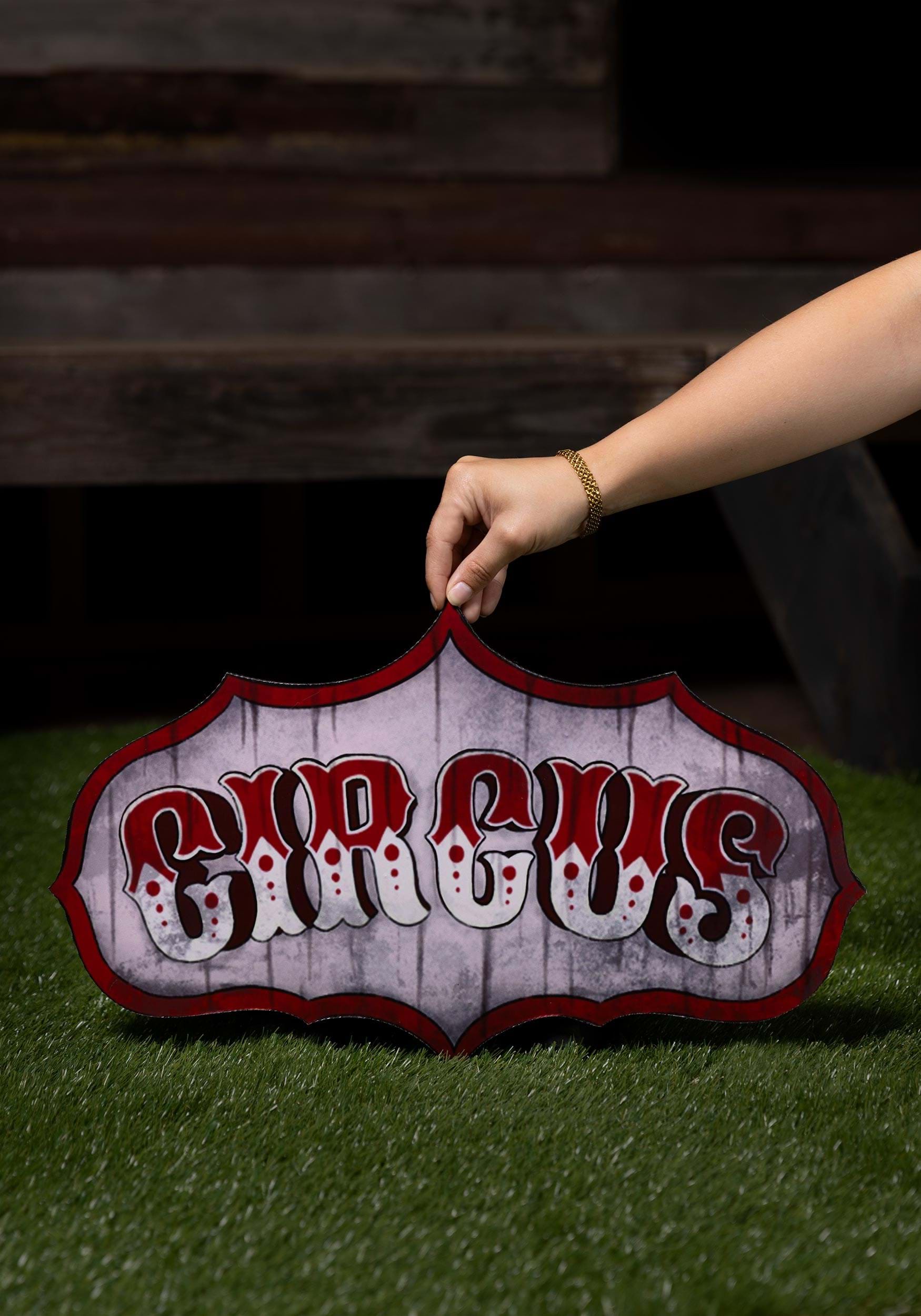 Old Timey Circus Sign Decoration , Halloween Signs