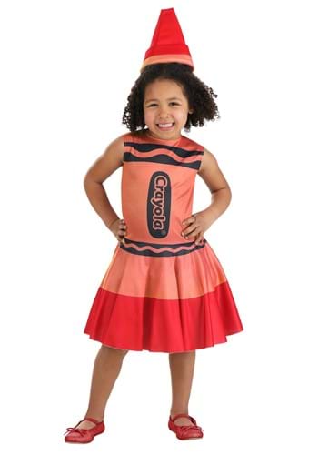 Click Here to buy Toddler Red Crayon Costume Dress for Girls from HalloweenCostumes, CDN Funds & Shipping