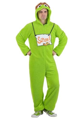 Click Here to buy Oscar the Grouch Costume Jumpsuit for Adults from HalloweenCostumes, CDN Funds & Shipping