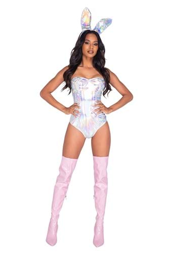 Click Here to buy Sexy Holographic Bunny Womens Costume from HalloweenCostumes, CDN Funds & Shipping