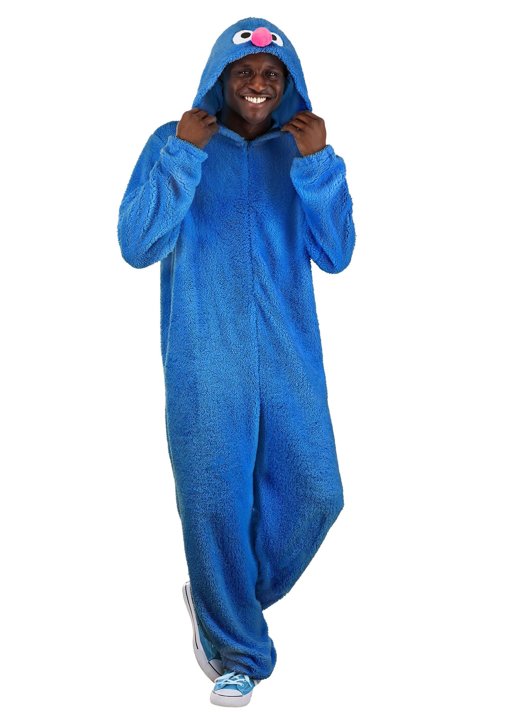 Adult Sesame Street Grover Jumpsuit Costume | Sesame Street Costumes