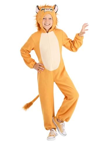 Click Here to buy Lion Onesie Kids Costume from HalloweenCostumes, CDN Funds & Shipping