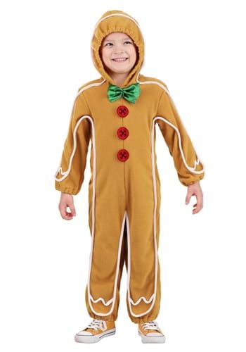 Click Here to buy Gingerbread Man Onesie Costume for Toddlers from HalloweenCostumes, CDN Funds & Shipping