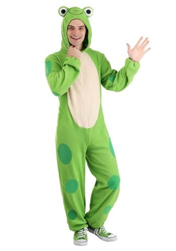 Click Here to buy Adult Frog Onesie Costume from HalloweenCostumes, CDN Funds & Shipping