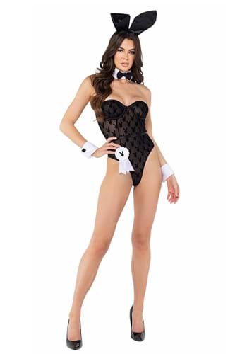 Click Here to buy Womens Sheer Playboy Bunny Costume from HalloweenCostumes, CDN Funds & Shipping