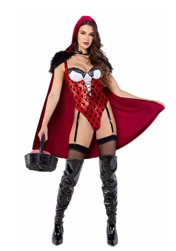 Click Here to buy Womens Playboy Bunny Red Riding Hood Costume from HalloweenCostumes, CDN Funds & Shipping