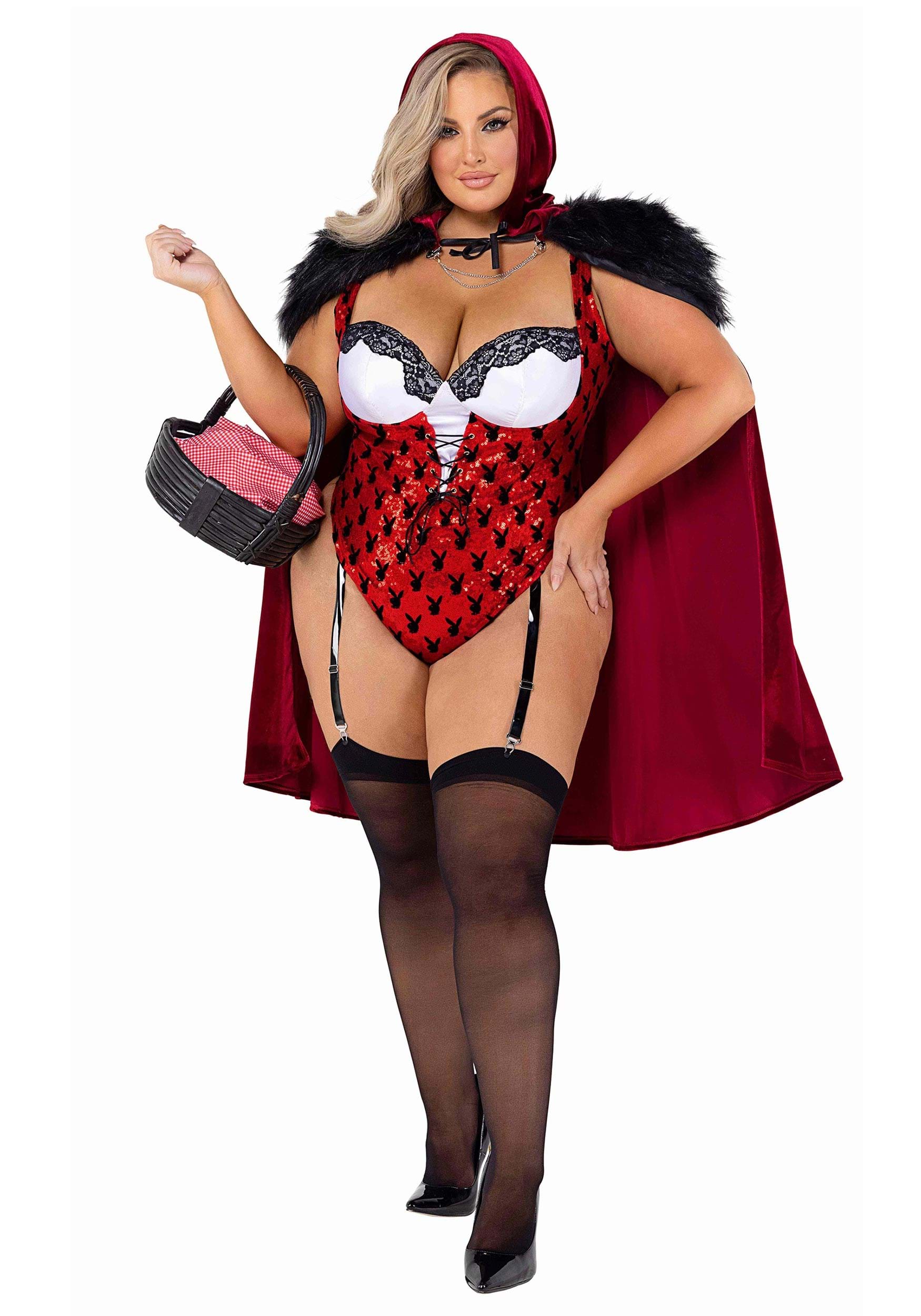 Plus Size Playboy Red Riding Hood Women's Costume