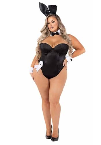Click Here to buy Womens Plus Size Classic Playboy Bunny Costume from HalloweenCostumes, CDN Funds & Shipping