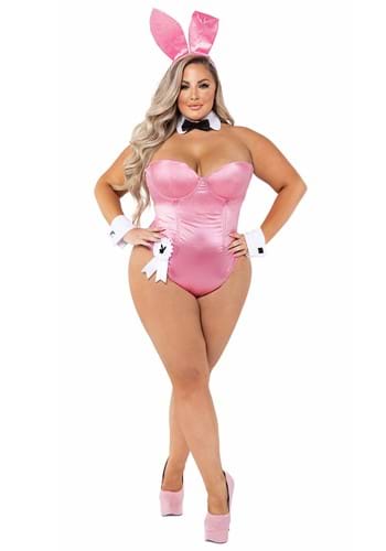 Click Here to buy Womens Plus Size Pink Playboy Bunny Costume from HalloweenCostumes, CDN Funds & Shipping