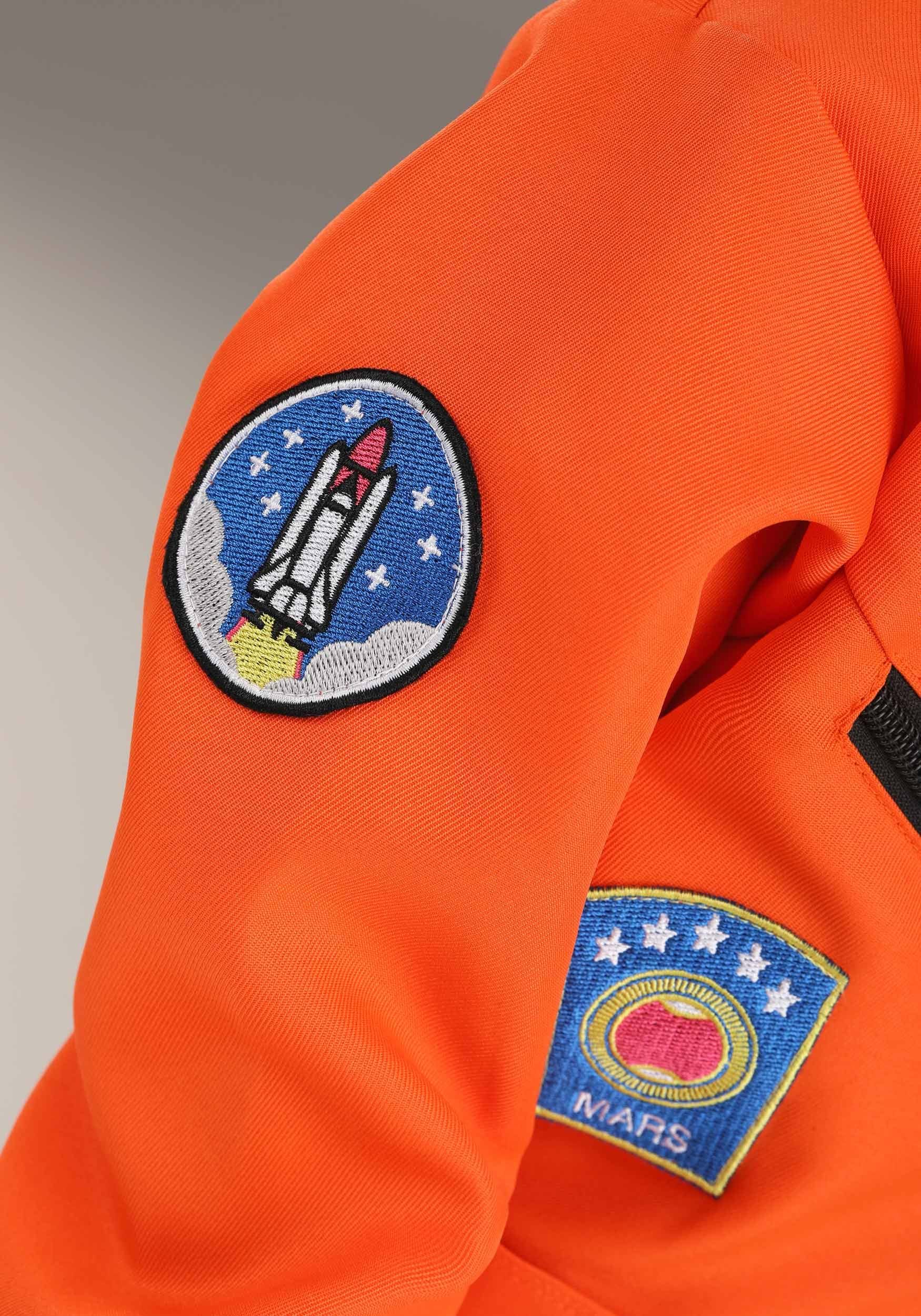 Orange Astronaut Jumpsuit Toddler Costume