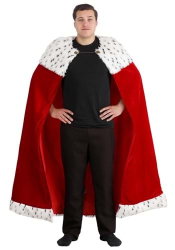 Long Royal Red Cape Accessory