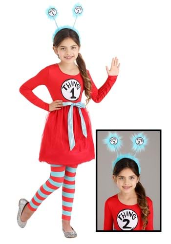 Click Here to buy Girls Dr. Seuss Thing 1 & 2 Costume from HalloweenCostumes, CDN Funds & Shipping