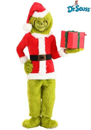 The Grinch Adult Santa Open Face Costume