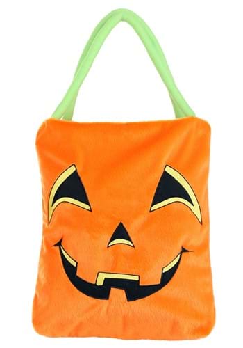 Fuzzy Pumpkin Treat Bag