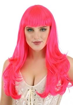 Hot Pink Long Wavy Wig