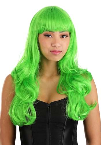Bright Green Full Wavy Wig