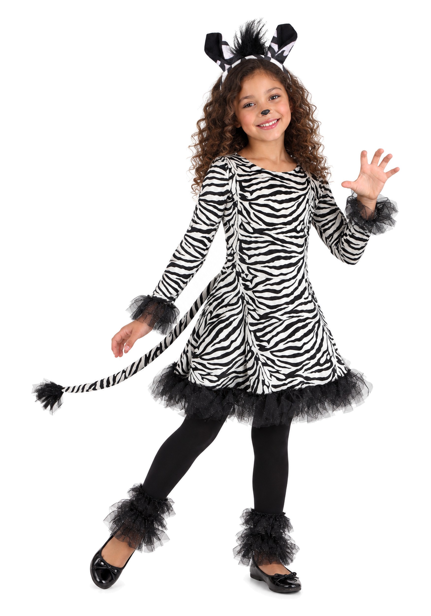 Kid's Dazzling Zebra Costume Dress