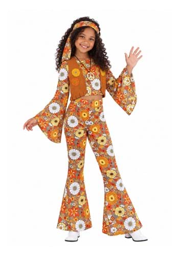 Kid's Autumn Flower Hippie Costume upd