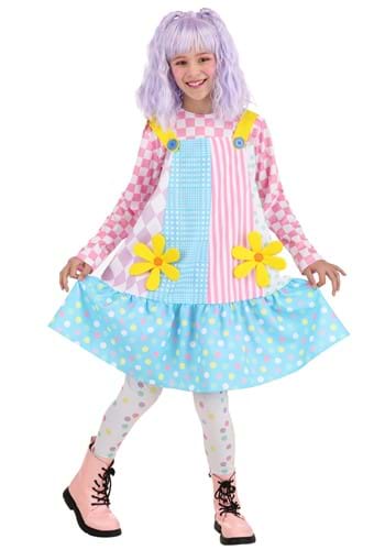 Click Here to buy Kids Pinafore Clown Costume Dress from HalloweenCostumes, CDN Funds & Shipping
