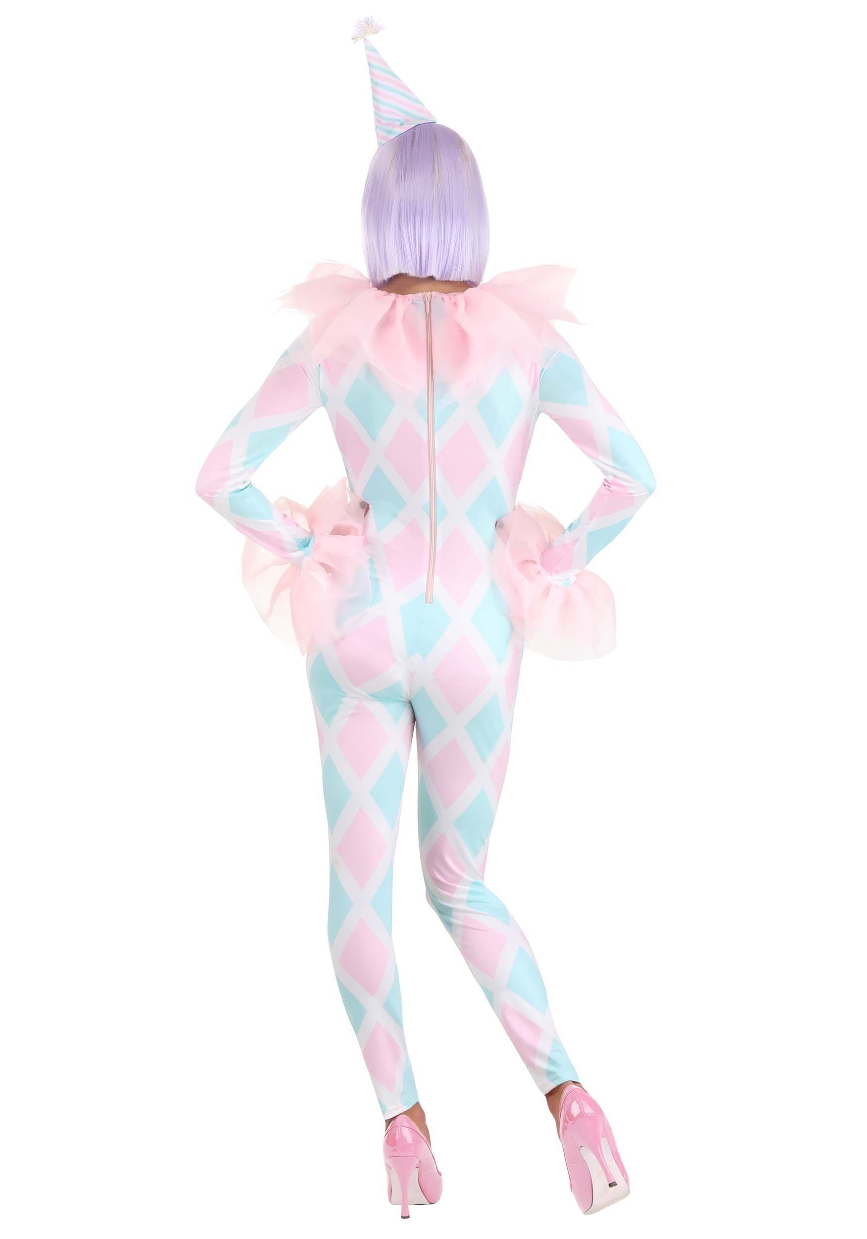 Pastel Diamond Clown Women's Costume
