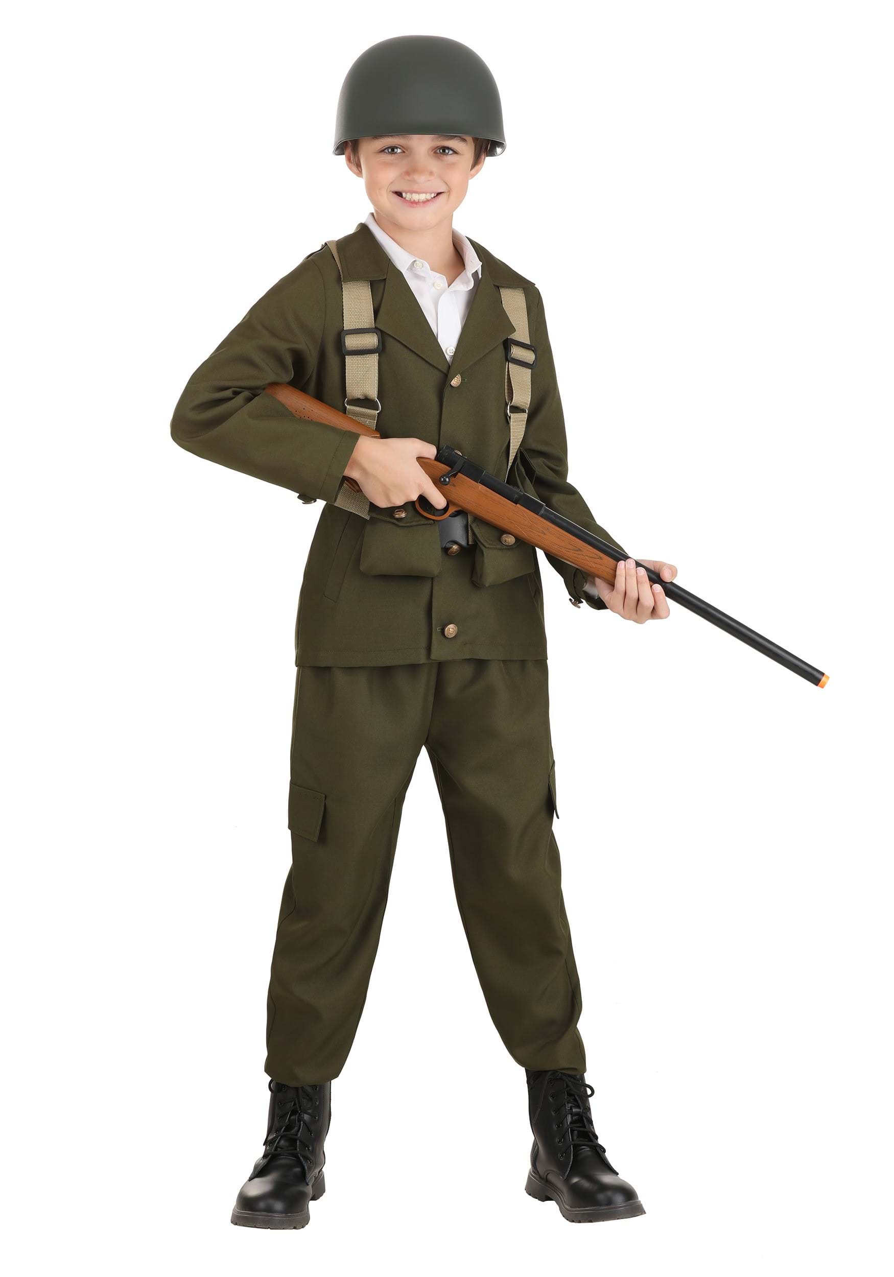 Child Deluxe Ww2 Soldier Costume Military Costumes