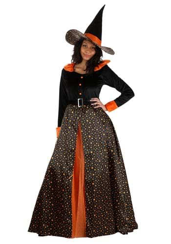 Click Here to buy Adult Sparkling Orange Witch from HalloweenCostumes, CDN Funds & Shipping