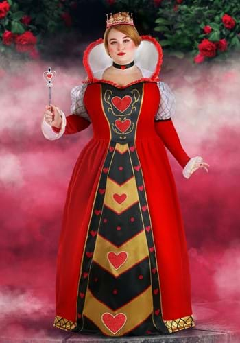 Women's Premium Queen of Hearts Plus Size Costume