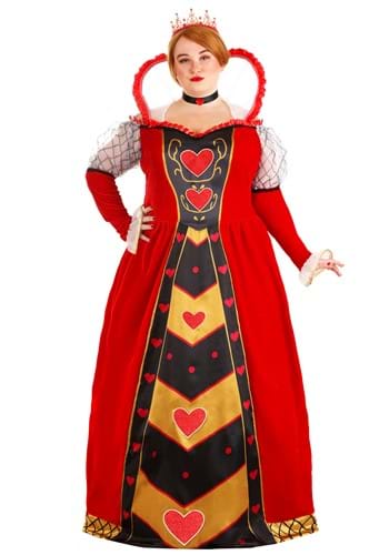 Click Here to buy Womens Premium Queen of Hearts Plus Size Costume from HalloweenCostumes, CDN Funds & Shipping