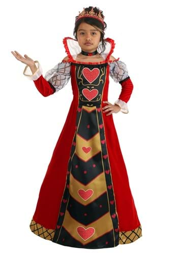 Click Here to buy Premium Queen of Hearts Girls Costume Dress from HalloweenCostumes, CDN Funds & Shipping