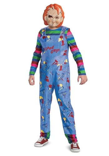 Click Here to buy Kidss Play Chucky Classic Kids Costume from HalloweenCostumes, CDN Funds & Shipping
