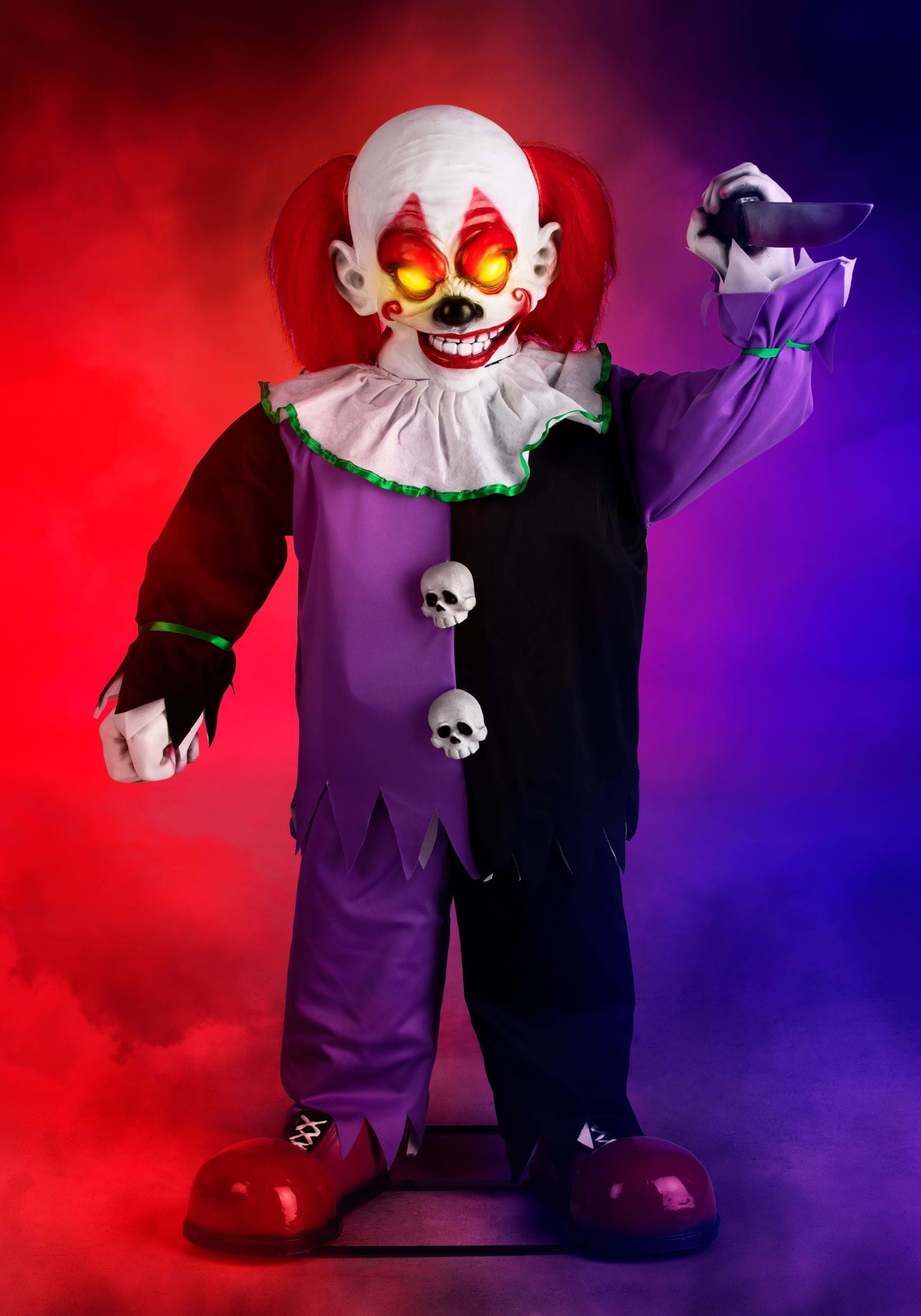 Animated Little Killer Clown Halloween Decoration