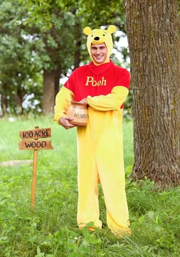 Click Here to buy Winnie the Pooh Deluxe Plus Costume for Adults from HalloweenCostumes, CDN Funds & Shipping