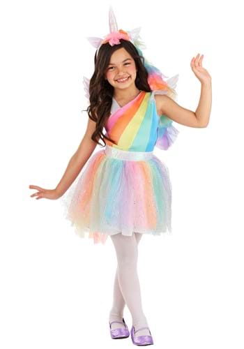 Girls Rainbow Unicorn Toddler Costume