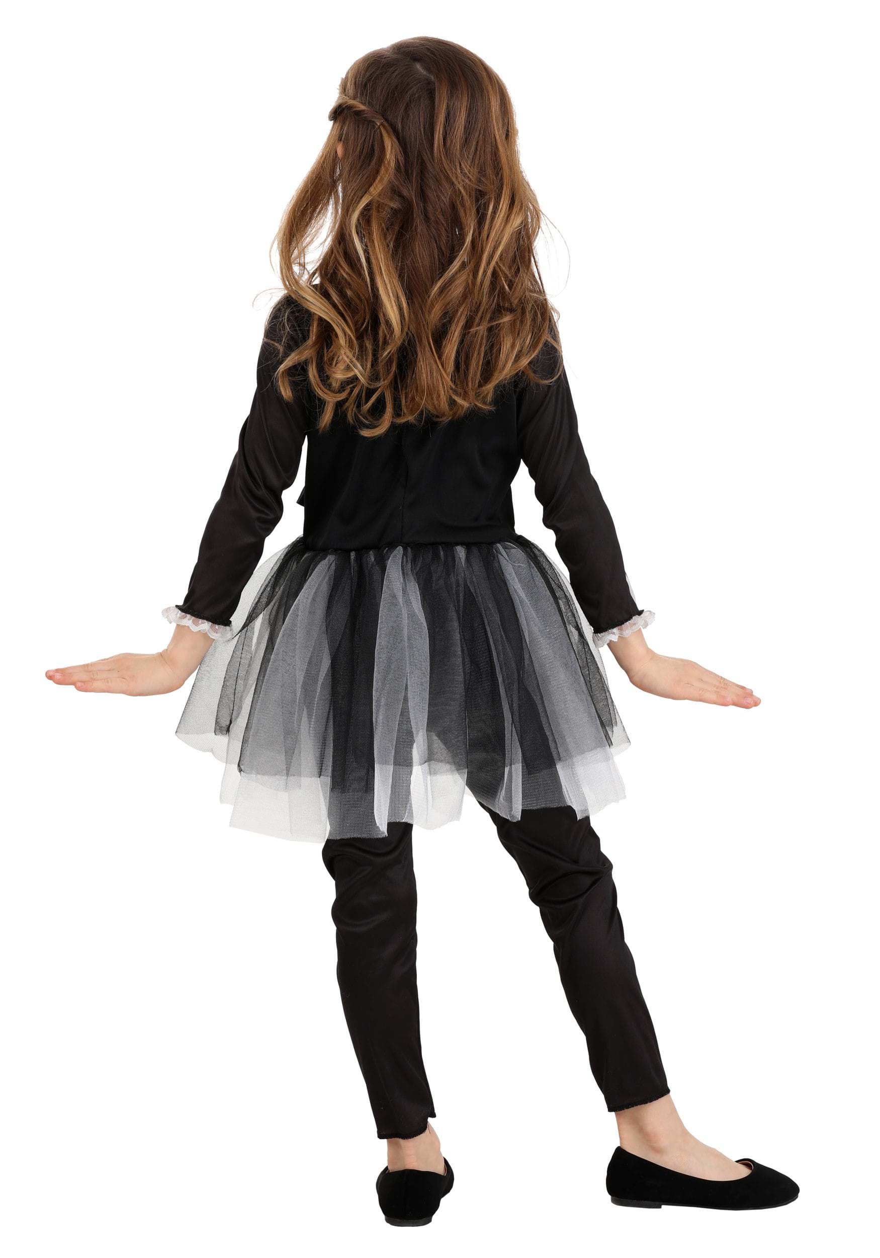 Girls Tops Kids Skeleton Print T Shirt Top & Legging Set Halloween Costume  5-13