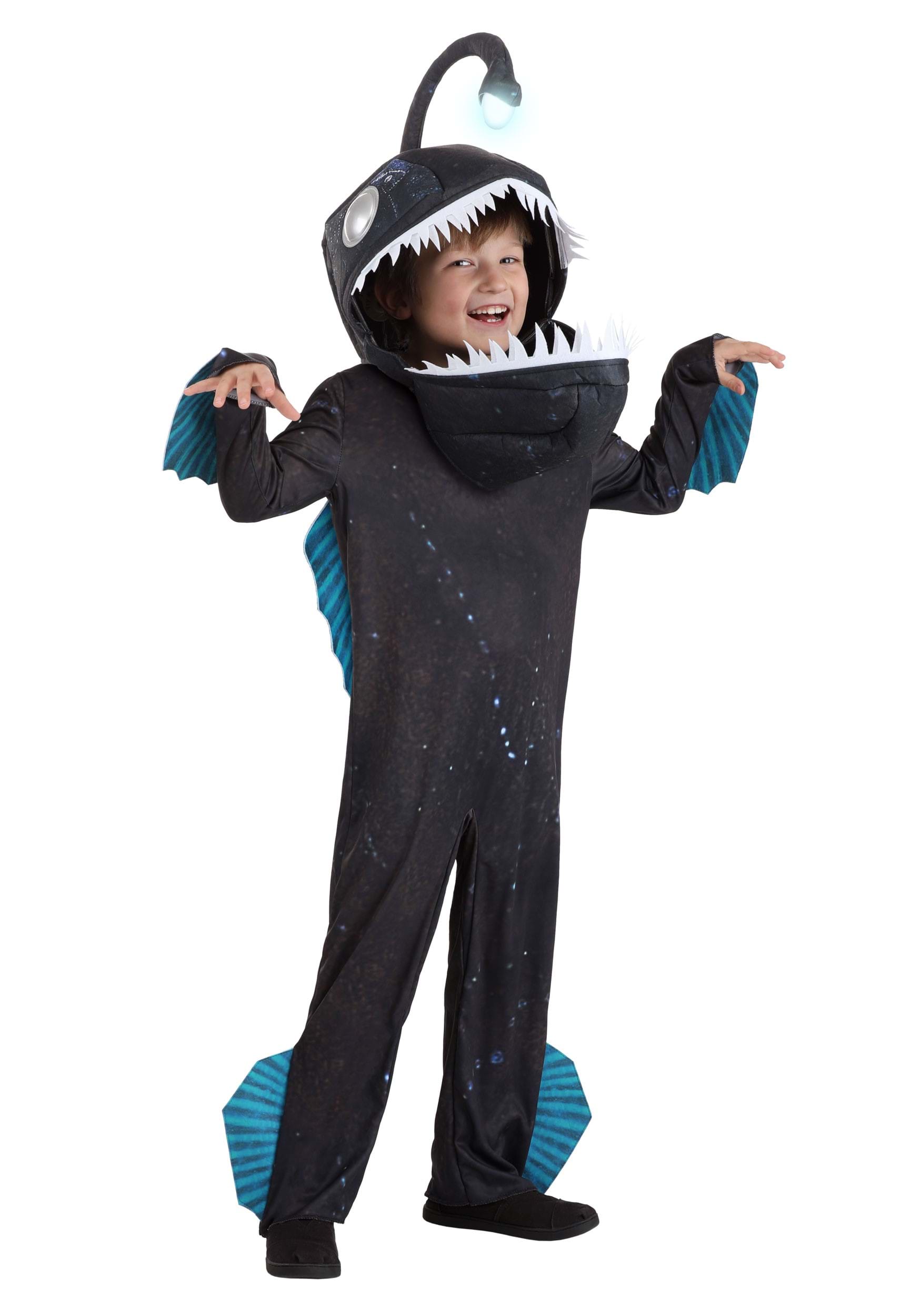 Bigmouth Angler Fish Kid's Costume | Kids | Unisex | Gray/Blue/White | XL | FUN Costumes