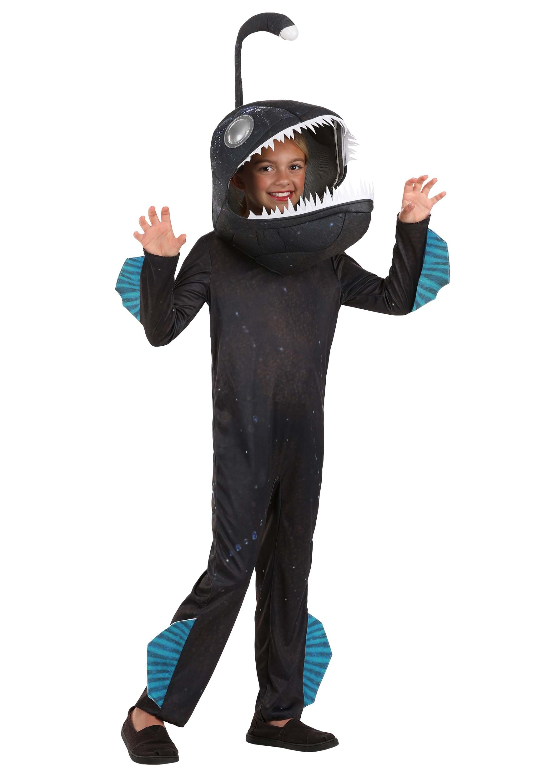 Bigmouth Angler Fish Kid's Costume | Kids | Unisex | Gray/Blue/White | XL | FUN Costumes