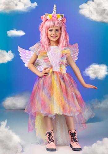 Click Here to buy Deluxe Winged Unicorn Girls Costume from HalloweenCostumes, CDN Funds & Shipping