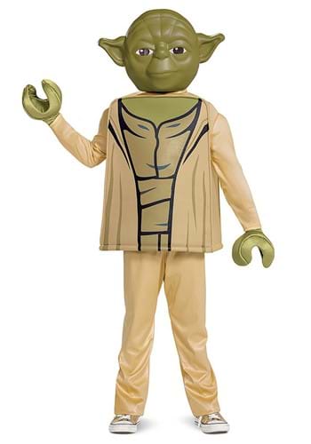 Click Here to buy Kids LEGO Star Wars Yoda Deluxe Costume from HalloweenCostumes, CDN Funds & Shipping
