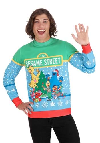 Click Here to buy Sesame Street Adult Christmas Sweatshirt from HalloweenCostumes, CDN Funds & Shipping