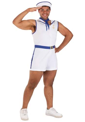 Click Here to buy Plus Size Sunbathing Sailor Mens Costume | Sailor Costumes from HalloweenCostumes, CDN Funds & Shipping