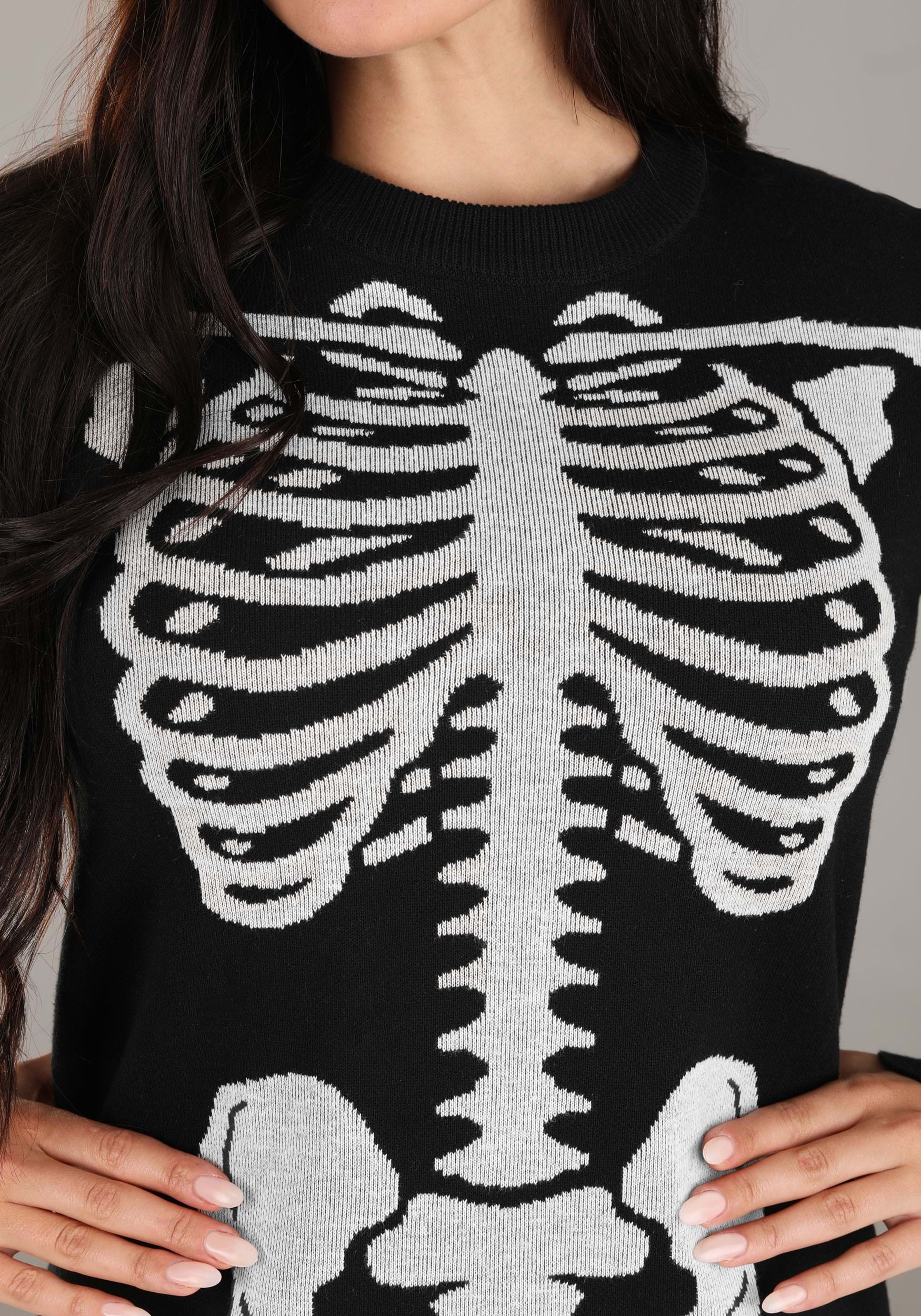 Skeleton Sweater Dress For Women