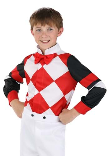 Click Here to buy Kids Red Jockey Shirt Costume | Sports Costumes from HalloweenCostumes, CDN Funds & Shipping