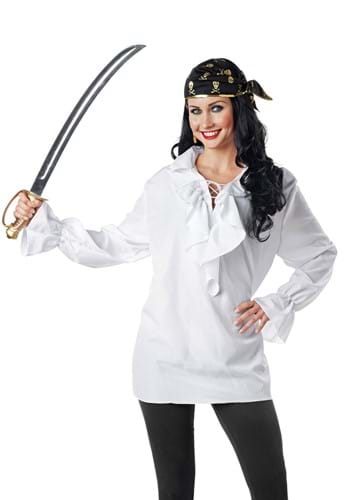 Womens White Pirate Costume Shirt