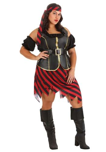 Click Here to buy Womens Plus Size Budget Pirate Costume from HalloweenCostumes, CDN Funds & Shipping